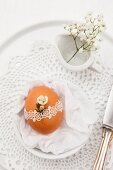 Easter place setting with egg