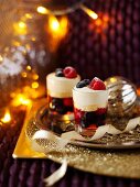 Berry trifles for Christmas