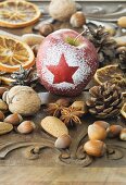 Natural Christmas table decorations