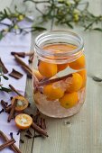 Kumquats preserved in alcohol
