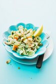 A seafood pasta salad
