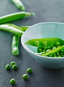Pea pods and peas