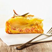 Chicory tart with ham