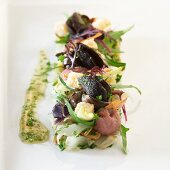 Vineyard snails with braised chicory and red onion compote