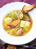 Mediterranean fish soup with saffron