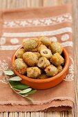 Breaded fried olives filled with anchovies