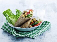 Stuffed pita bread for lunch