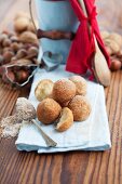 Deep-fried cinnamon balls with cinnamon sugar