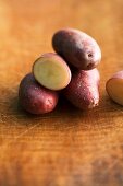 Romano potatoes, whole and halved
