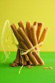 Crispy cinnamon wafer sticks