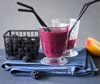 Autumn Storm: a smoothie made with blackberries, pear and apple