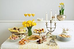 A buffet for Easter brunch