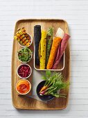 Colourful wraps with various ingredients