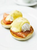 Eggs Benedict with salmon