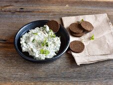 Tofu cream with spring herbs