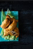 Chicken empanadas (pastry parcels filled with chicken)