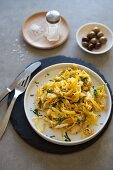 Bacalhau a bras (scrambled eggs with cod and potatoes, Portugal)