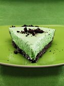 Grasshopper Pie (mint cake with a chocolate biscuit base)