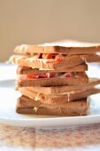 Croque monsieur with peppers