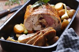 Stuffed roast turkey