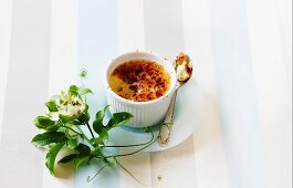 Passionfruit creme brulee