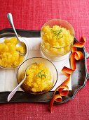 Mango granita with lime zest