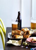 Ppork sausage rolls with caramelised apple and thyme