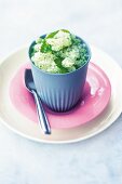 Cucumber granita with apple