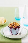 Apple and blueberry crumble