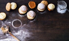 Apple whoopie pies with vanilla cream