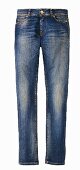 Used-look blue jeans