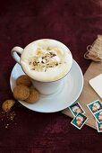 White hot chocolate with nuts