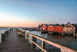 Hafen mit Fischerhäusern, Ahrenshoop an der Ostsee