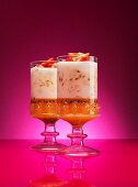 Trifles mit exotischen Früchten zu Weihnachten