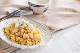 Fried rice with crab meat (Thailand)