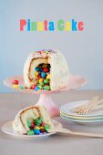 A pinata cake or surprise cake for a child's birthday