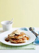 Pancakes with banana and coconut