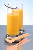 Orange drinks with vanilla pods