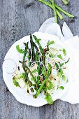 Green asparagus salad with fennel
