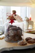 Chocolate biscuits in a jar for Christmas