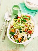 Asparagus, chicken and barley salad