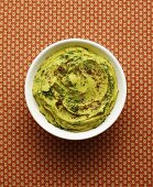 Spinach and split pea purée