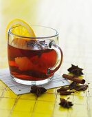 Tea with lemon and spices