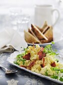 Scrambled egg with bacon