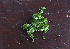 Fresh kale on a wooden surface
