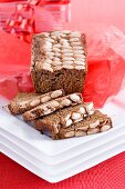 Gingerbread cake with almonds for Christmas