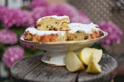 Apple Cake with a Slice Removed