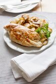 Chicken breast with Jerusalem artichokes