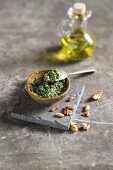 Rocket and lemon pesto with pine nuts and walnuts