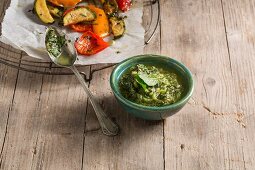 Salsa verde for oven-roasted vegetables